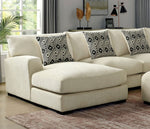 Kaylee 6-Pc Beige Chenille LAF Sectional Sofa