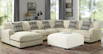 Kaylee 6-Pc Beige Chenille LAF Sectional Sofa