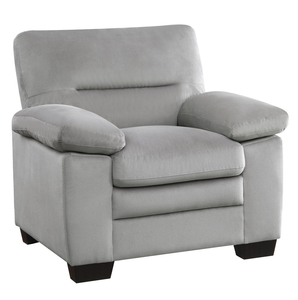 Keighly Gray Textured Fabric Chair