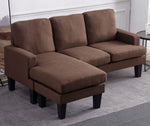 Kelly 2-Pc Brown Reversible Sectional Sofa