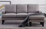 Kelly 2-Pc Light Gray Reversible Sectional Sofa