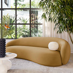 Kendall Modern Cognac Velvet Sofa (Oversized)