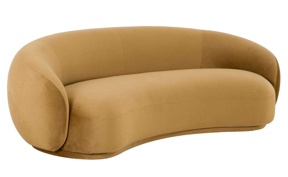 Kendall Modern Cognac Velvet Sofa (Oversized)