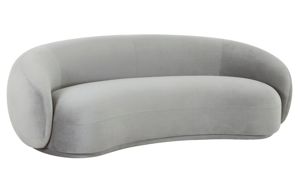 Kendall Modern Light Grey Velvet Sofa (Oversized)