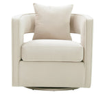 Kennedy Cream Velvet Swivel Accent Chair