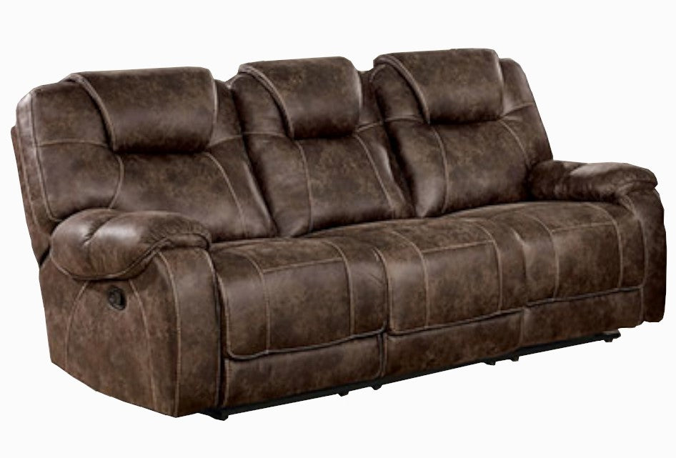 Kennedy Dark Brown Manual Recliner Sofa