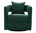 Kennedy Forest Green Velvet Swivel Accent Chair