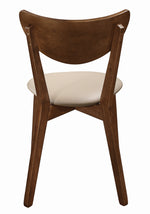 Kersey 2 Tan Leatherette/Chestnut Wood Side Chairs