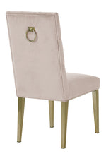 Killa 2 Beige Velvet/Gold Metal Side Chairs