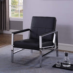 Kirtida Black Faux Leather Chair