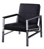 Kirtida Black Faux Leather Chair