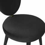 Kylie Glam Black Velvet Side Chair