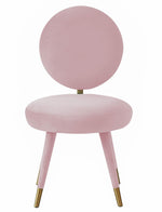 Kylie Glam Bubblegum Velvet Side Chair