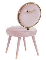 Kylie Glam Bubblegum Velvet Side Chair