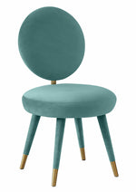 Kylie Glam Sea Blue Velvet Side Chair