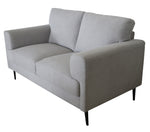 Kyrene Light Gray Linen Loveseat