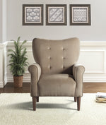 Kyrie Brown Velvet Fabric Accent Chair