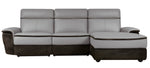 Laertes 3-Pc Gray Leather RAF Power Recliner Sectional