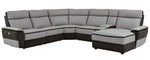 Laertes 6Pc Gray RAF Power Recliner Sectional Sofa