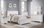 Lana White Wood/Faux Leather Full Bed with LED