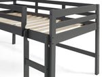 Lara Gray Wood Twin Loft Bed