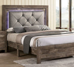 Larissa Natural Tone Wood Cal King Bed w/ LED