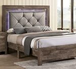 Larissa Natural Tone Wood Queen Bed with LED