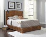 Laughton Amber Banana Leaf Queen Panel Bed