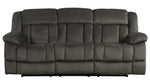 Laurelton Brown Manual Double Recliner Sofa (Oversized)