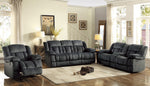 Laurelton Charcoal Fabric Loveseat with Console