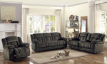 Laurelton Chocolate Fabric Loveseat with Console