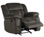 Laurelton Chocolate Fabric Manual Glider Recliner