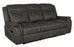 Lawrence 2-Pc Charcoal Manual Recliner Sofa Set