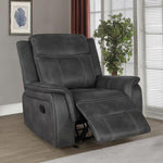 Lawrence Charcoal Manual Glider Recliner