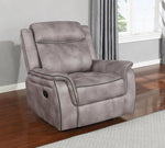 Lawrence Taupe Manual Glider Recliner