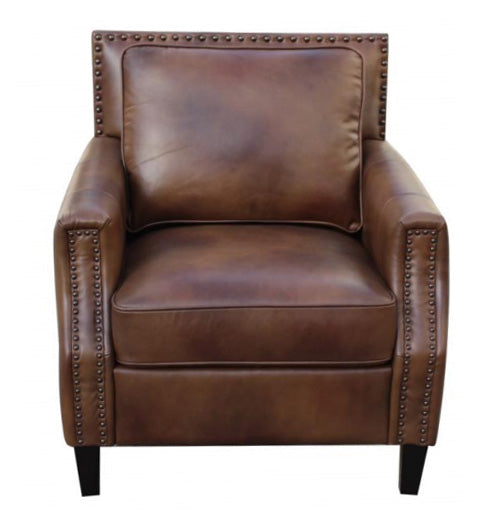 Leaton Brown Sugar Top Grain Leather Chair