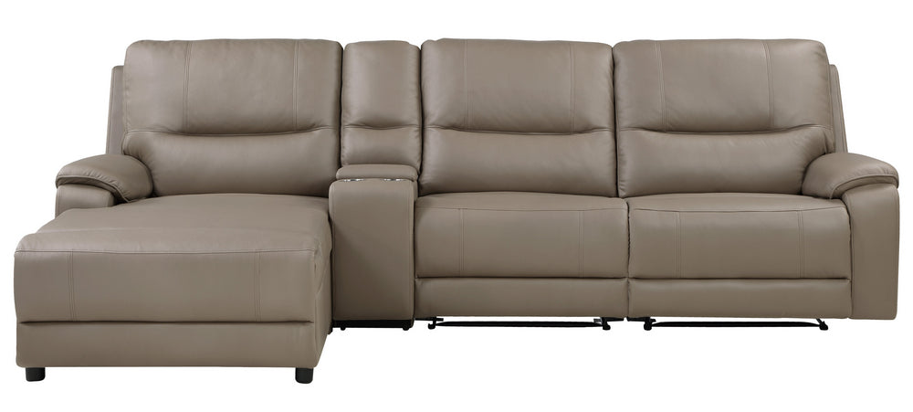 LeGrande 4-Pc Taupe LAF Power Recliner Sectional Sofa