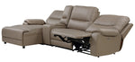 LeGrande 4-Pc Taupe LAF Power Recliner Sectional Sofa