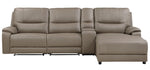 LeGrande 4-Pc Taupe RAF Power Recliner Sectional Sofa