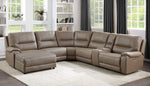 LeGrande 6-Pc Taupe LAF Power Recliner Sectional Sofa