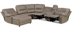 LeGrande 6-Pc Taupe LAF Power Recliner Sectional Sofa