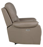 LeGrande Taupe Microfiber Power Recliner with USB