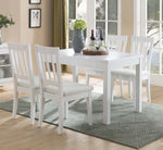 Leia White Wood Rectangular Extendable Dining Table