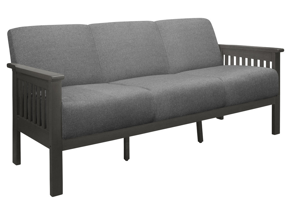 Lewiston 2-Pc Gray Textured Fabric Sofa Set