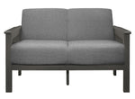 Lewiston 2-Pc Gray Textured Fabric Sofa Set