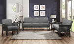 Lewiston Gray Textured Fabric Sofa