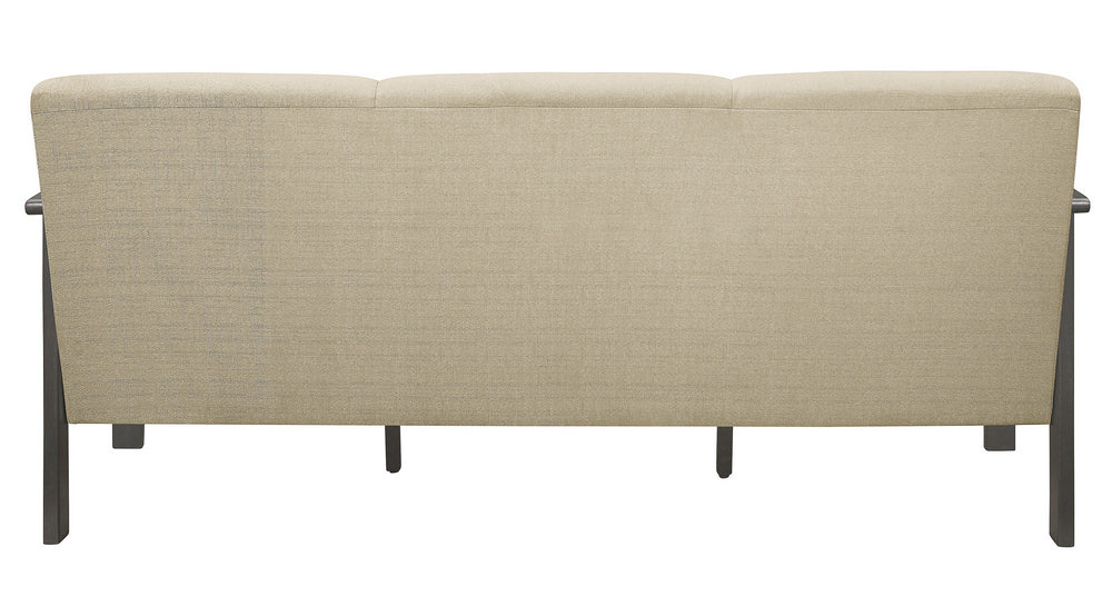 Lewiston Light Brown Textured Fabric Sofa
