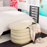 Lillian Glam Cream Velvet Storage Bench