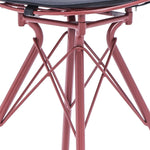 Lilly 2 Black/Dark Red Counter Height Stools
