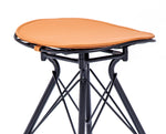 Lilly 2 Tan Faux Leather/Black Counter Height Stools